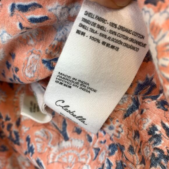 Cleobella Mariana Puff Sleeve Button Front Floral Blouse Top Shirt Small - Picture 6 of 8